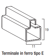 Terminale in ferro zincato