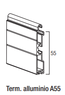 Terminale in alluminio 12 x 55